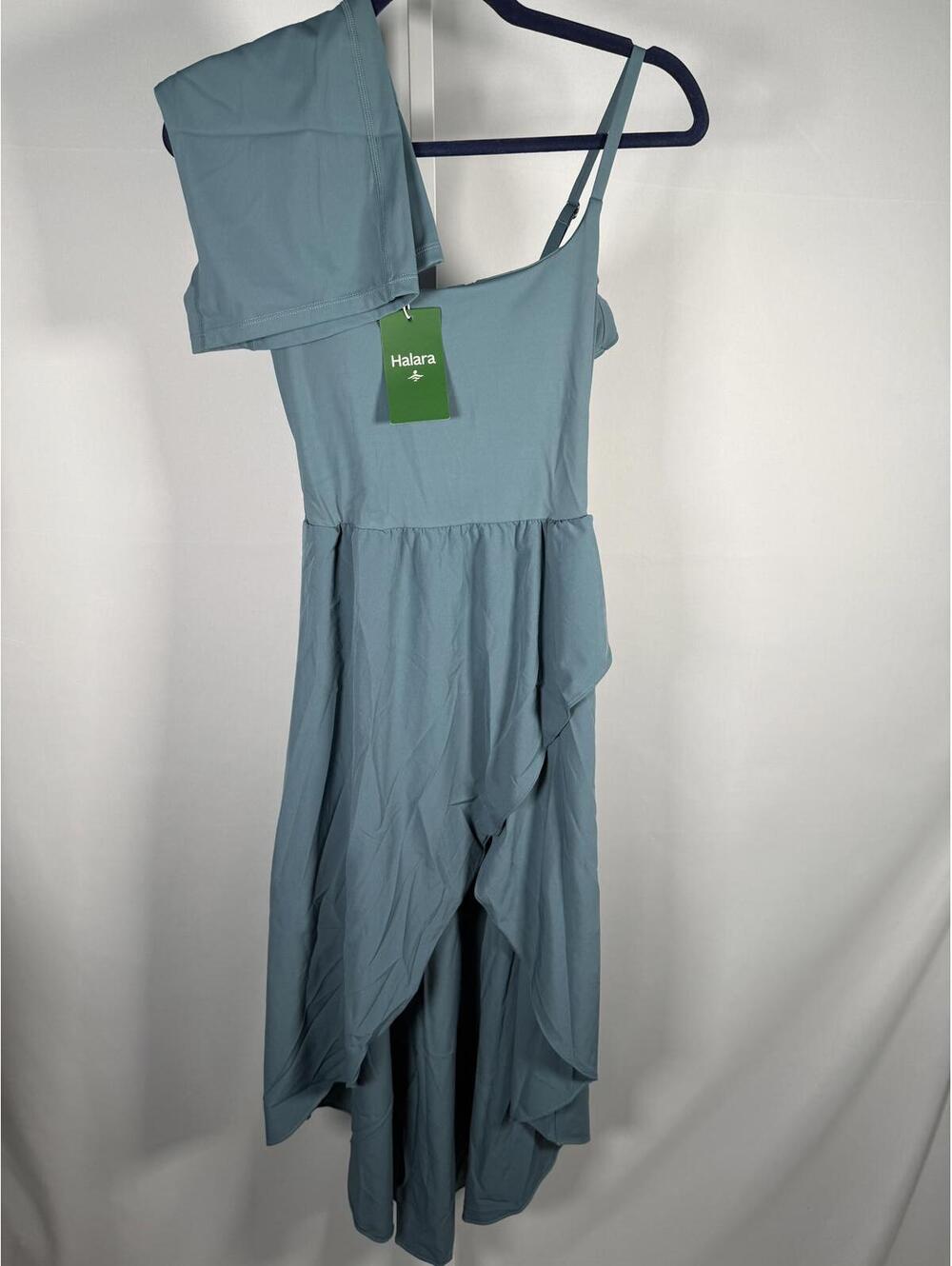 NWT Halara Breezeful High Low 2-Piece Pocket Midi Dress Stone Blue XS - Picture 5 of 16